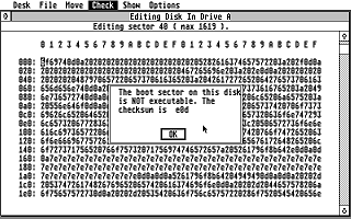 Disk Sector Editor atari screenshot